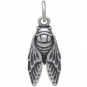 Sterling Silver Small Cicada Charm 21x8mm