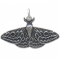 Sterling Silver Dimensional Moth Charm 21x30mm