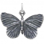 Sterling Silver Dimensional Butterfly Pendant 21x24mm