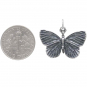 Sterling Silver Dimensional Butterfly Pendant 21x24mm