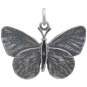 Sterling Silver Dimensional Butterfly Pendant 21x24mm