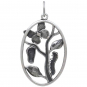 Sterling Silver Butterfly Metamorphosis Pendant Back View