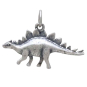 Sterling Silver Stegosaurus Dinosaur Charm Front View