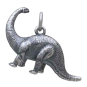 Sterling Silver Brontosaurus Dinosaur Charm Back View