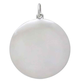 Sterling Silver Volcano Charm with Bronze Lava Back View