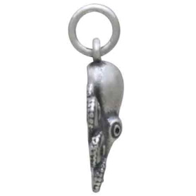 Sterling Silver Baby Octopus Charm 19x14mm side view