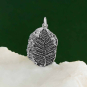 Sterling Silver Fern Fossil Pendant 26x15mm