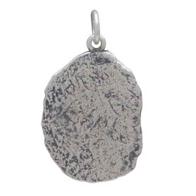 Sterling Silver Crinoid Fossil Pendant Back View