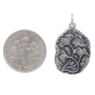 Sterling Silver Crinoid Fossil Pendant with Dime