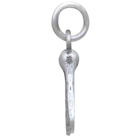 Sterling Silver Double Maple Seed Pod Charm Side View