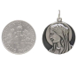 Sterling Silver Virgin Mary Portrait Charm with Dime