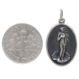 Sterling Silver Birth of Venus Figure on Oval Charm with Dime