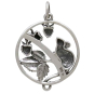 Sterling Silver Mouse and Blackberries Charm Back View
