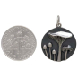 Sterling Silver Five Mushrooms Charm with Dime