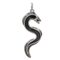 Sterling Silver Moray Eel Pendant Back View