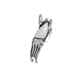 Sterling Silver Cuttlefish Charm 28x20mm
