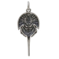 Sterling Silver Horseshoe Crab Charm Back View