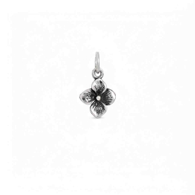 Sterling Silver Small Single Hydrangea Charm 15x9mm