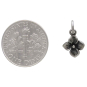 Sterling Silver Small Single Hydrangea Charm with Dime