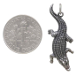 Sterling Silver Alligator Pendant with Dime