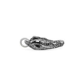 Sterling Silver Alligator Skull Charm 22x9mm