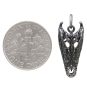 Sterling Silver Alligator Skull Charm with Dime