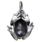 Sterling Silver Dimensional Frog Charm Back View