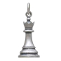 Sterling Silver Queen Chess Piece Charm Back View