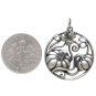 Sterling Silver Pumpkins with Vine Pendant with Dime