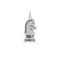 Nina Designs Sterling Silver Knight Chess Piece Charm 22x9mm