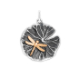 Nina Designs Sterling Silver Lily Pad with Bronze Dragonfly Charm