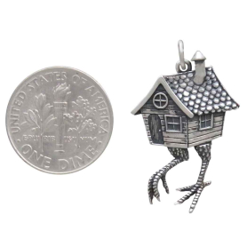 Sterling Silver Baba Yaga House Charm