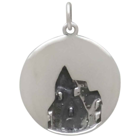 Sterling Silver Haunted House Charm Back View
