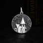 Sterling Silver Haunted House Charm 24x18mm