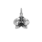 Sterling Silver Small Orchid Charm 18x14mm