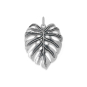 Sterling Silver Dimensional Monstera Leaf Charm 28x20mm