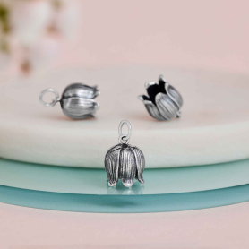 Three Sterling Silver Single Lily of the Valley Charm
