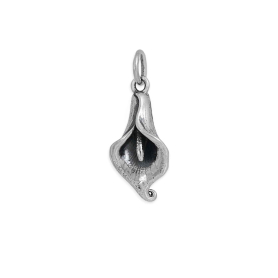 Sterling Silver Calla Lily Pendant 22x9mm