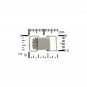 Sterling Silver Square Snap Clasp 18x12mm