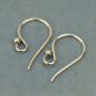  Sterling Silver Ear Hook - Simple with Ball 16x9mm
