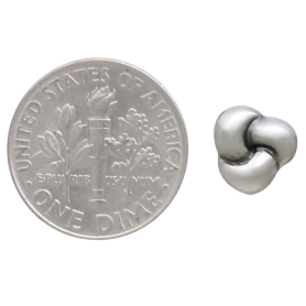 Sterling Silver Trinity Knot Post Earrings with Dime