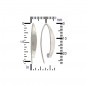 Silver Long Hammered Ear Wire with Hidden Loop 27x4mm
