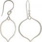 Sterling Silver Arabesque Shape Earring Findings 36x19mm