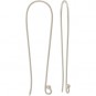 Sterling Silver Long Ear Wires with Granulated Ball 42x12mm