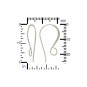 Sterling Silver Simple Flat Ear Wire 24x13mm