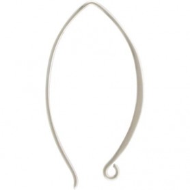 Sterling Silver Marquis Shaped Ear Wire 34x19mm