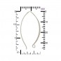 Sterling Silver Marquis Shaped Ear Wire 34x19mm