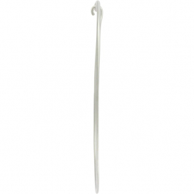  Sterling Silver Half Hammered Circle Earring Hoops 50mm