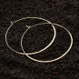  Sterling Silver Half Hammered Circle Earring Hoops 50mm