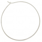  Sterling Silver Half Hammered Circle Earring Hoops 50mm